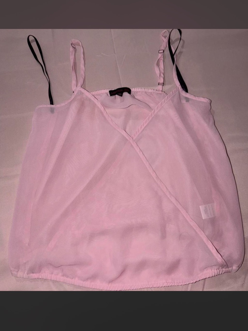 Y2K Pink mesh cami top
